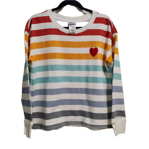 Women's Doe. Striped Sweatshirt Size‎ M Multi-color